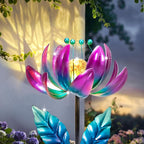 Outdoor Garden Decor Solar Spinners Lights - Metal Wind Spinner Solar Lights for Yard, Patio, Garden Lawn Oranments