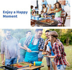BBQ Grill Pan for Vegetables, Grill Topper Stainless Steel BBQ Wok with Handles Professional Cookware Grill Accessories for Barbecue Grills Outdoor Cooking