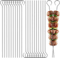 20 x Stainless Steel BBQ Skewers, Stainless Steel Skewers 25 cm, Perfect for Panettone, Bonfire, Marshmallow Grill, Chocolate, Snacks and Vegetables