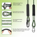 Heavy Duty Tree Swing Ropes Hammock, Hanging Straps, Adjustable Extendable for Outdoor Swings Hammock Playground Set Accessories, 7.25ft(87") of 2, Green