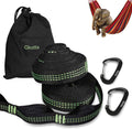 Hammock Straps for Trees Heavy Duty Long Extender Hammock Webbing Ropes Kit | With 2 Carabiners, Set of Two 10FT Long, 32 Adjustable Loops, Holds up to 1000 Lbs Each Strap, Hammock Ties Around Tree Safe