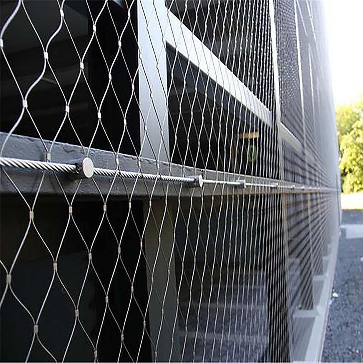 3.3x6.6ft stainless steel wire rope cable mesh netting showing dimensions