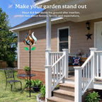 Wind Spinners Outdoor, Tulip Metal Wind Spinner with Stake for Yard and Garden, Outdoor Decor Ideas for Garden Lovers (14'' W x 75'' H)