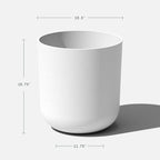 Veradek Mason Series Lima Planter - Round Planter for Indoor or Outdoor Porch/Garden | Made from Plastic-Stone Composite with Drainage Holes | Modern Décor for Succulents, Flowers, Small Plants
