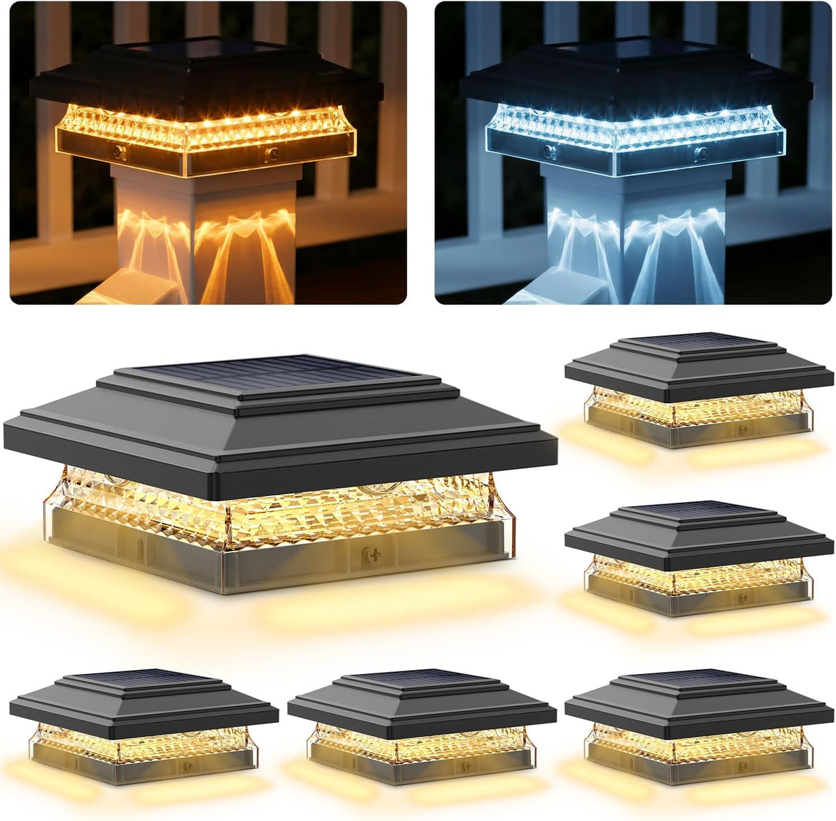 siedinlar solar post cap lights 4x4 & 5x5, main product view