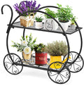 giantex garden cart metal plant stand with 4, main product view