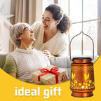 Birthday Gifts for Women, Solar Lanterns Outdoor Waterproof, Hummingbird Garden Decor Metal Hanging Decorative Solar Lights for Patio Yard Lawn Backyard Porch, Gardening Gifts for Women Mom Grandma