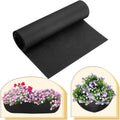 16x122 Inch Black Felt Planter Liner Roll, Non-Woven Hanging Basket Liners Coco Coir Alternative Breathable Outdoor Planter Liner Window Box Liners for Metal Basket Flower Pot Raised Garden Bed