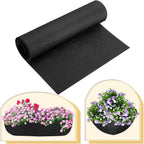 16x122 Inch Black Felt Planter Liner Roll, Non-Woven Hanging Basket Liners Coco Coir Alternative Breathable Outdoor Planter Liner Window Box Liners for Metal Basket Flower Pot Raised Garden Bed