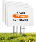 blank yard signs with stakes, 24" x 18", main product view