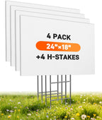 blank yard signs with stakes, 24" x 18", main product view