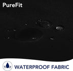PureFit Outdoor Curtains for Patio Waterproof Weatherproof, UV Resistant Outside Curtains for Gazebo, Front Porch, Pergola, Sun Blocking Privacy Curtain, 120W x 95L inch, 1 Panel, Black