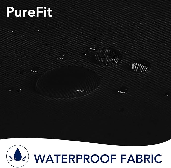 PureFit Outdoor Curtains for Patio Waterproof Weatherproof, UV Resistant Outside Curtains for Gazebo, Front Porch, Pergola, Sun Blocking Privacy Curtain, 120W x 95L inch, 1 Panel, Black