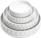 ZOOFOX 24 Pack Plastic Plant Saucer, Heavy Duty Plant Trays for Pots, Wave Plant Water Catcher Tray for Indoor Outdoor Home Garden Plants (6 Inch/ 8 Inch/ 10 Inch/ 12 Inch)