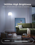 govee lantern floor lamp, halo gradient rgbic smart, front angle view