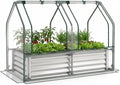giantex 4x2x3 ft galvanized raised garden bed with, main product view