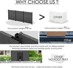 Kozyard 50" W x 48" H Privacy Screens Fence Panel Specifically for Hard Surfaces, Aluminum Post, Air Conditioner Fence Panels, Pool Equipment Enclosure, Trash Can Screens Fence, with Base. 3 Panels