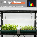 indoor greenhouse with grow light, 4-tier foldable, 28.2x14.2x50in, close-up detail