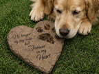 Carson Pet Memorial Garden Stepping Stone Heart Paw Print, 9.5 Inch