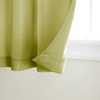 TOWN & COUNTRY BASICS Cabana Solid Heavyweight Indoor Outdoor Curtains, Light Filtering Opacity with Grommet Top, Water Repellent, 2-Pack Set, 54"x120", Kiwi Green