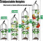 2-Pack 6FT Garden Obelisk Trellis for Climbing Plants,70”Metal Plant Support Tower, Heavy Duty Thickened Tube,Rustproof Black Flower Stand for Vines, Roses, Outdoor & Indoor Use