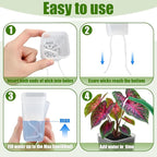 LemonRoad 20 Pack 2" and 2.5" Small Self Watering Pots for Indoor Plants with 20 Plant Label Mini Clear Plastic Planters with Water Level and Drainage Hole for Propagation, Succulents, African Violet