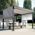 Universal Pergola Replacement Canopy Outdoor Canopy Shade Cover Waterproof Shade Top Cover for Outdoor Patio Porch Backyard(12 x 10 ft,Gray)