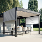 Universal Pergola Replacement Canopy Outdoor Canopy Shade Cover Waterproof Shade Top Cover for Outdoor Patio Porch Backyard(12 x 10 ft,Gray)