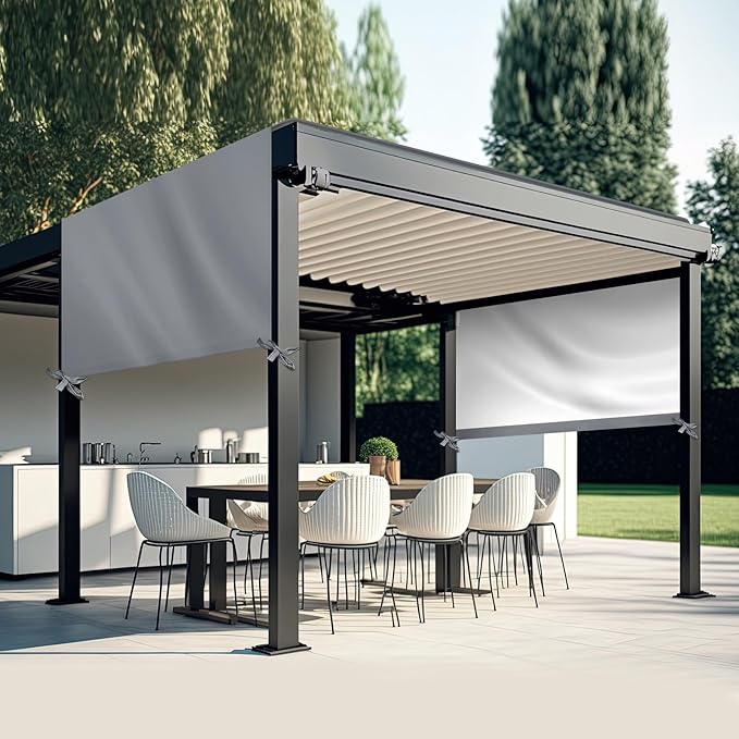 Universal Pergola Replacement Canopy Outdoor Canopy Shade Cover Waterproof Shade Top Cover for Outdoor Patio Porch Backyard(16 x 10 ft,Gray)