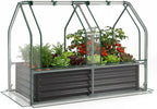 giantex 4x2x3 ft galvanized raised garden bed with, main product view