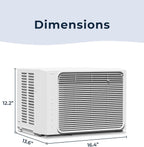 windmill 6,000 btu lite window air conditioner, cools, side view