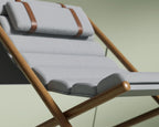 Solaris Outdoor Sling Chair, Comet Mist | Lightweight outdoor sling chair with aluminum frame, UV-resistant fabric, quick-dry cushions, and tool-free assembly.