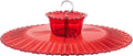iBorn Hummingbird Feeders Sun Baffle,Ant Proof Moat Shade Cover Combo,for Hanging Bird Feeder for Outdoors Rain Guard,Red, 10.6inch
