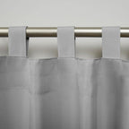 Exclusive Home Cabana Solid Indoor/Outdoor Light Filtering Hook-and-Loop Tab Top Curtain Panel Pair, 54"x132", Cloud Grey