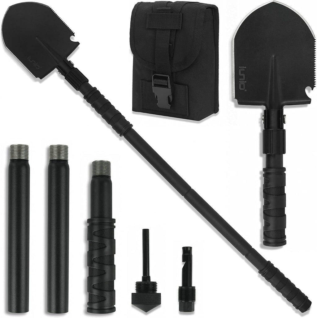 iunio folding camping shovel 31in, heavy-duty carbon steel, main product view