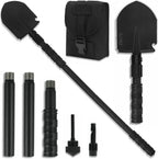 iunio folding camping shovel 31in, heavy-duty carbon steel, main product view