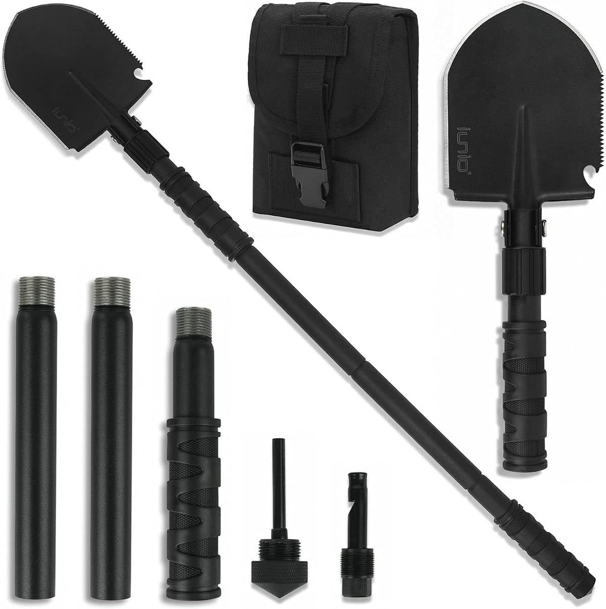 iunio folding camping shovel 31in, heavy-duty carbon steel, main product view