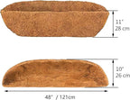 1 Pcs Trough Coco Liner 48 inch Wall Planter Replaceable Coco Liner for Window Box, Fence Flower Baskets