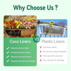 ZeeDix 24 Inch Trough Coconut Liners for Planters (4-Pack) - 100% Natural Coconut Coir Fiber Planter Liners Replacement for Window Boxes, Wall Baskets, Deck Flower Boxes, Garden Railing Fence Troughs
