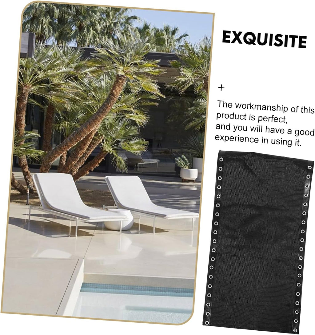 Levemolo Patio Chair Sling Replacement Fabric Lightweight Lounge Chair Webbing Repair Kit for Outdoor Use Elegant Black Mesh Material for Beach and Camping