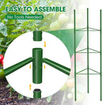 3 Pack Tomato Cages, 51.2in Tomato Plant Support Stakes Heavy-Duty, Garden Tomato Cages & Trellis for Climbing Vegetables, Tomatoes, Peppers, and Potted Plants(3)