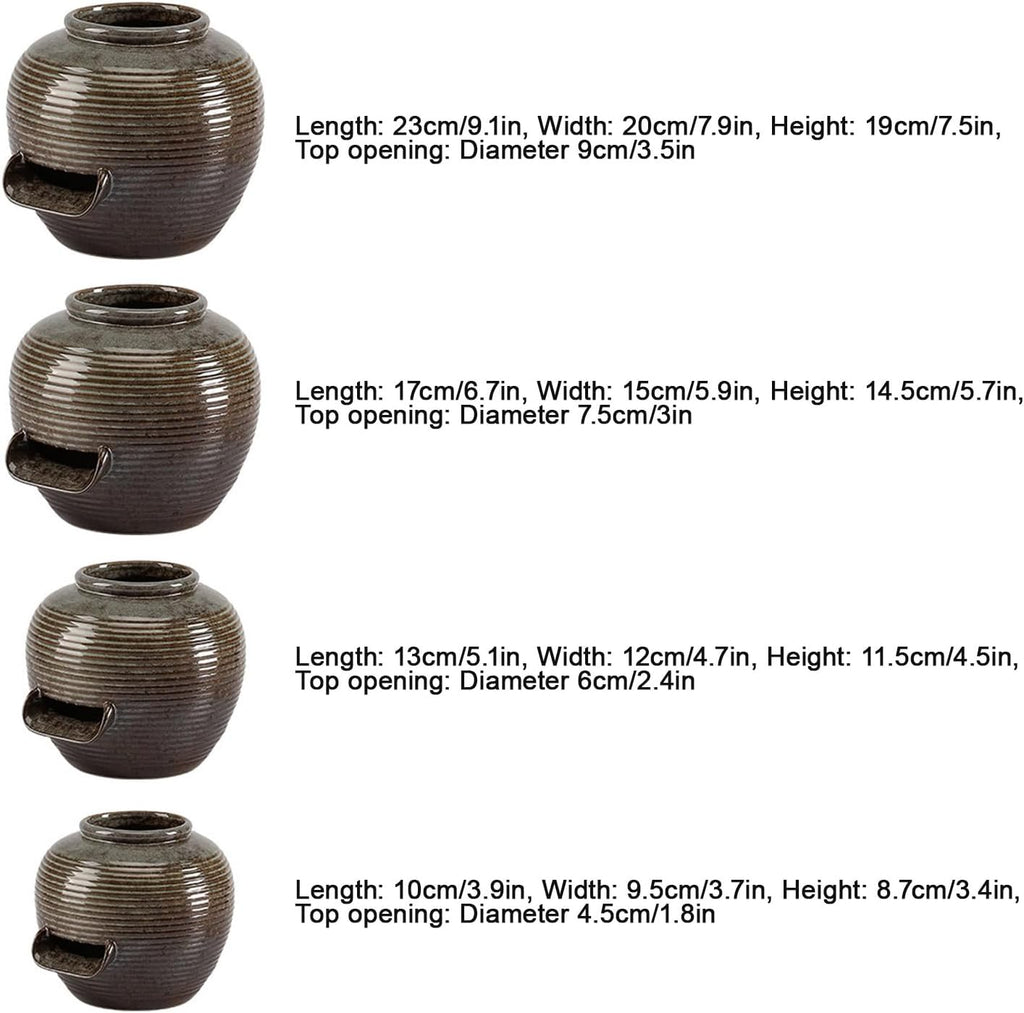 Ceramic Water Fountain Spout U-Shaped, Spitters for Small Ponds | Fish Tank Water Circulation for Patio Pond Pool, Decoration Landscaping Fountain Ornaments(23*20*19cm/9.1*7.9*7.5in)
