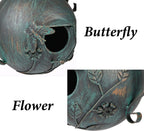 Bird Houses for Outside, Outdoor Bird House, Teapot Shaped Hanging Bird House, Antique Metal Bird House, Decorative Bird Houses, Unique Humming Bird Houses for Garden Patio Yard Lawn Backyard Decor