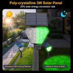T-SUN Solar Lights Outdoor Waterproof IP65, 12 Pack LED Solar Spot Lights Color Changing IP65 Waterproof Smart Auto On/Off for Outside Landscape Garden Yard Lawn Pathway Patio Driveway