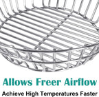 Charcoal Ash Basket for Large Big Green Egg Grill | Basket for Kamado Classic, Pit Boss, Louisiana Grills, Primo Kamado and Large Grill Dome, Stainless Steel