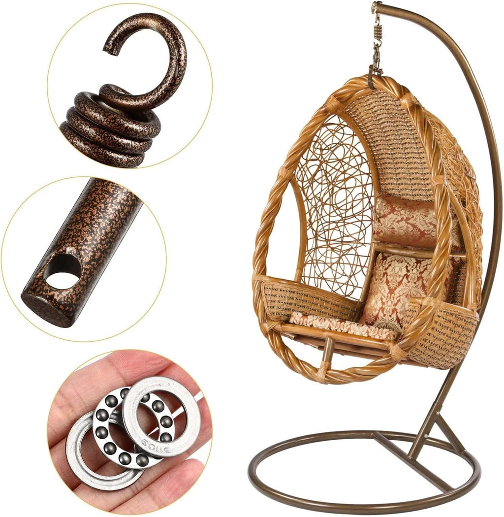 Hammock Chair Spring Hammock Hanging Kit Stainless Steel Spring Hook Replacement Accessories Heavy Duty Fixing Parts For Swing Chair Porch Egg