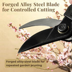 Wablade Japanese Pruning Shears, Bypass Garden Pruner 7.9", Made in Japan | Garden shears cut live branches up to 0.59", forged alloy steel blade for clean, controlled pruning (Cusion-Spring Model)