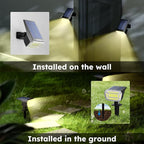 TECKNET Spot Lights Outdoor with 59 LED, 4 Pack Solar Lights Outdoor Waterproof IP65, Auto On/Off Solar Spot Lights, 3 Lighting Modes Solar Powered Garden, 2-in-1 Solars Landscape Light (Warm White)