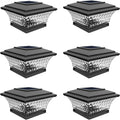 6pk solar post cap lights outdoor fence cap, main product view