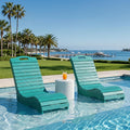 Skybright HDPE Pool Lounge Chairs Set of 2, in-Pool Chaise Lounge Outdoor with Wheels, S Shape Patio Sun Shelf Lounger for Poolside, Deck, Patio, Beach